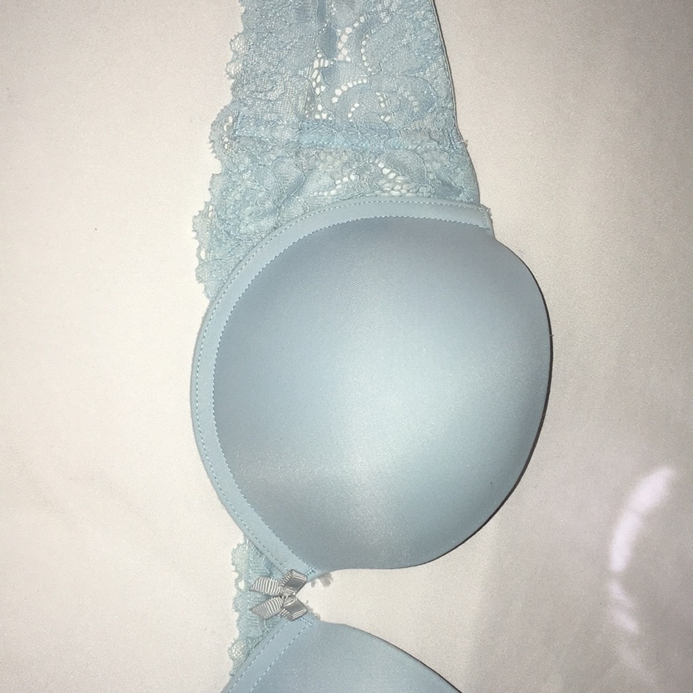 Powder Blue Push-up Bra with Lace